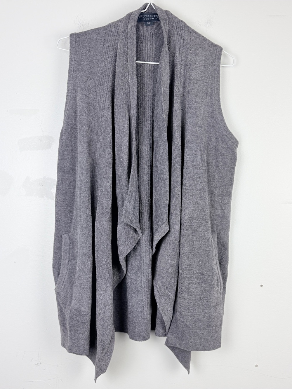 Barefoot Dreams CozyChic Ultra Lite Open Front Vest - Gray